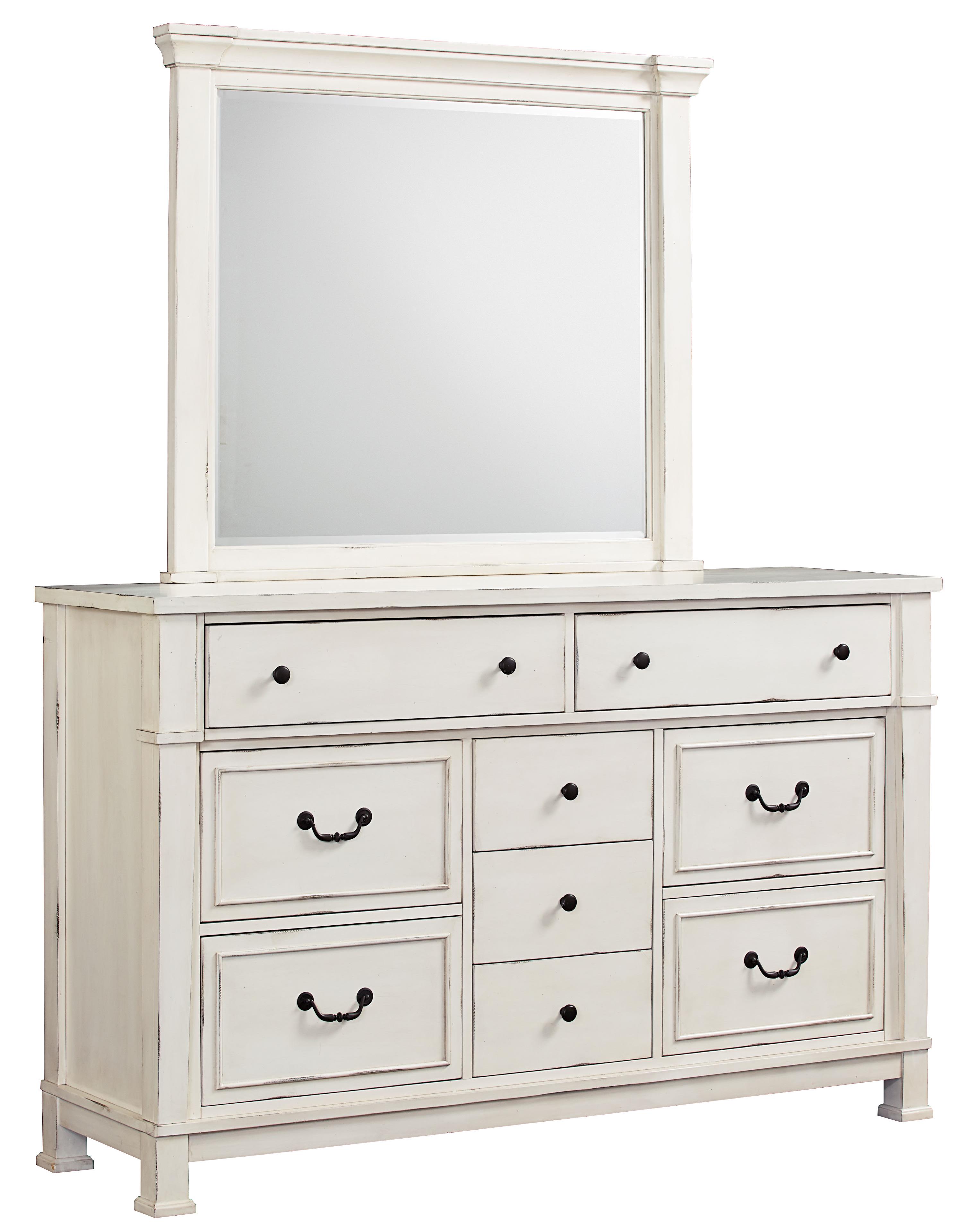 Standard Furniture Chesapeake Bay Vintage White Dresser And Mirror