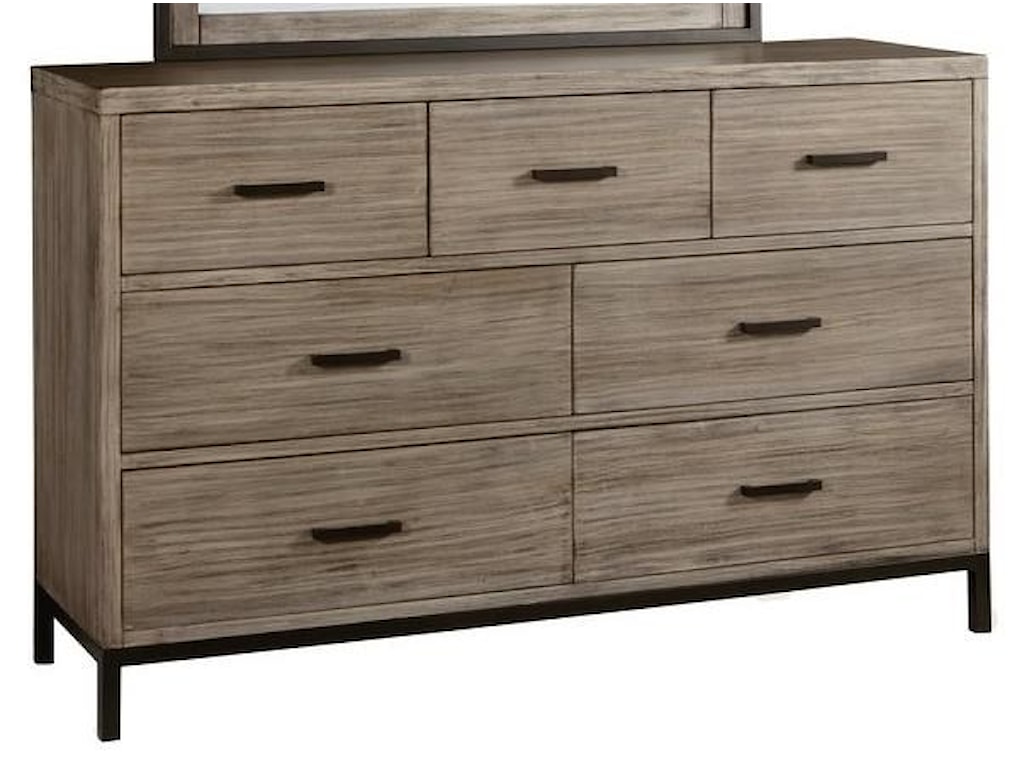 Standard Furniture Edgewood Industrial Rustic Dresser With Felt