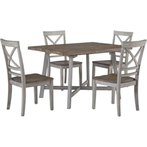 Standard Furniture Fairhaven Rustic Two Tone Table And Chair Set Standard Furniture Dining 5 Piece Sets