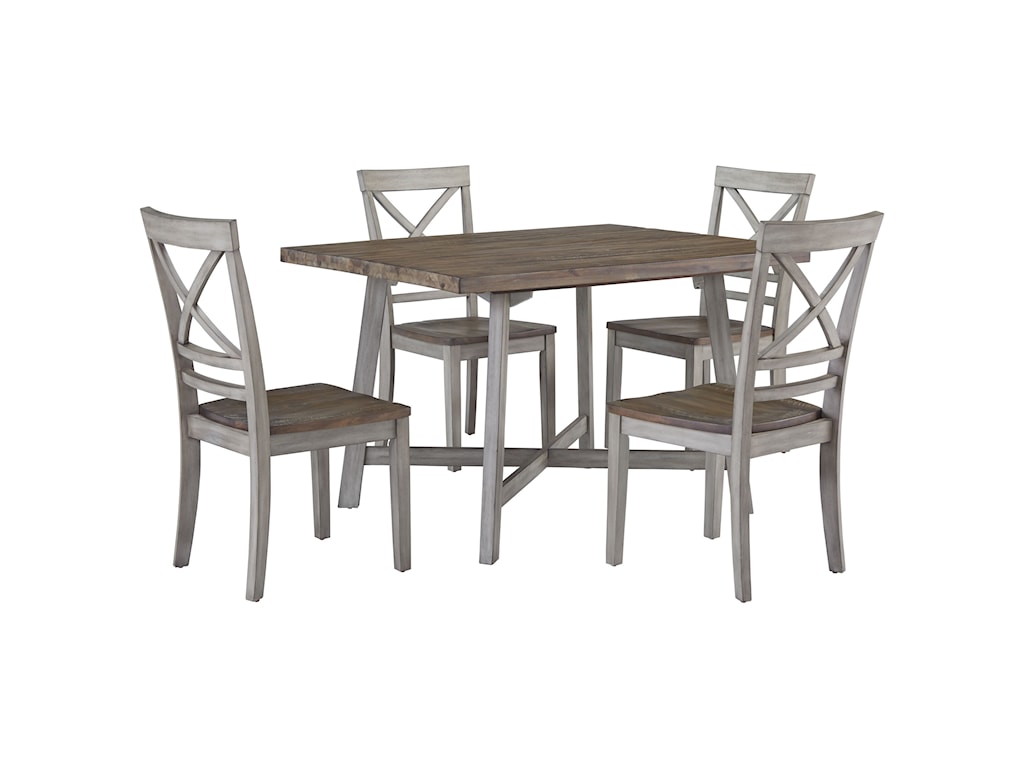 Standard Furniture Fairhaven Rustic Two Tone Table And Chair Set