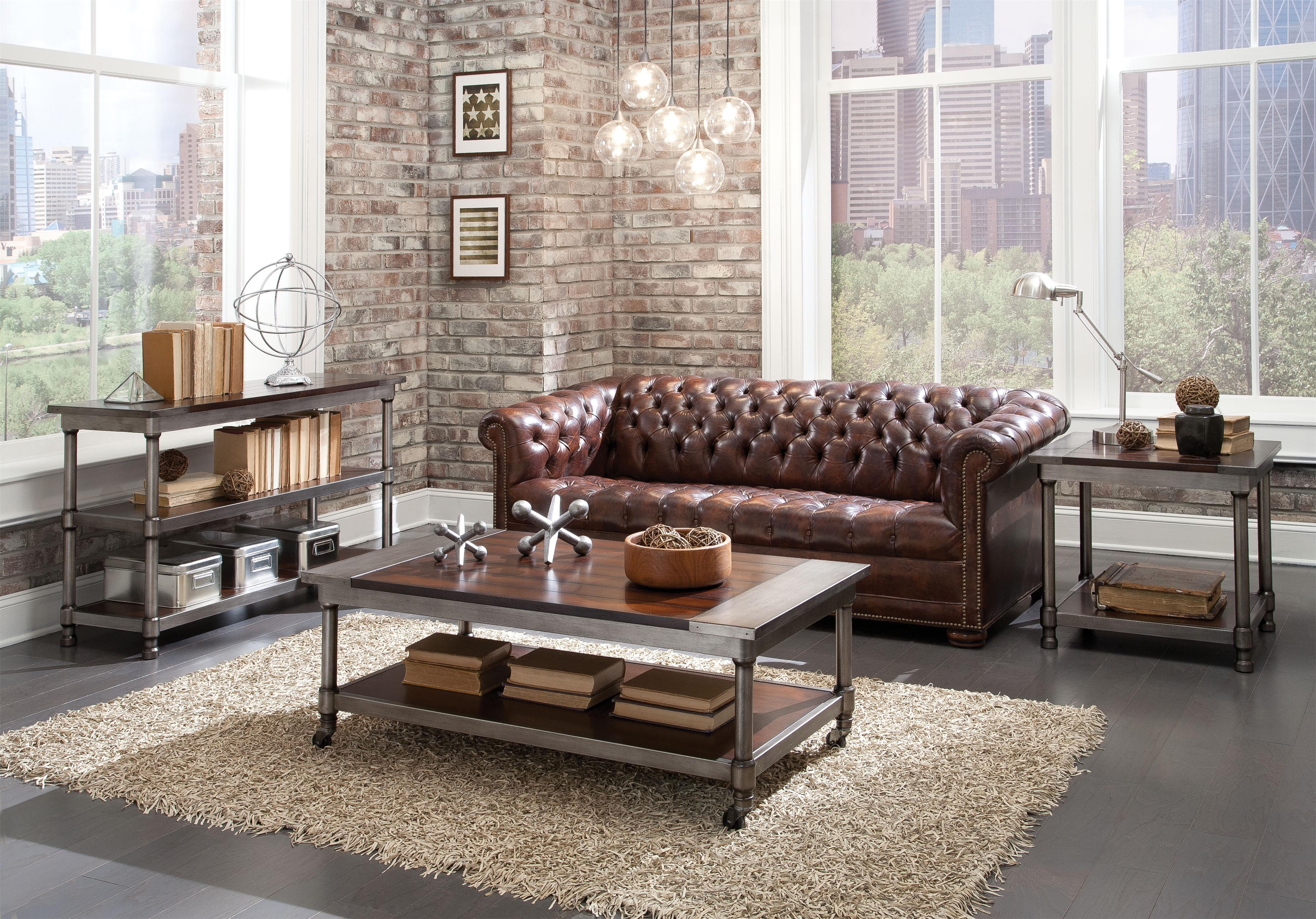 Standard Furniture Hudson Contemporary 2 Shelf Console Table With