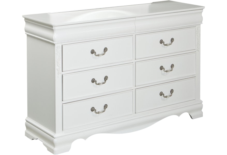 Standard Furniture Jessica 8 Drawer Dresser Ornate Mirror Set
