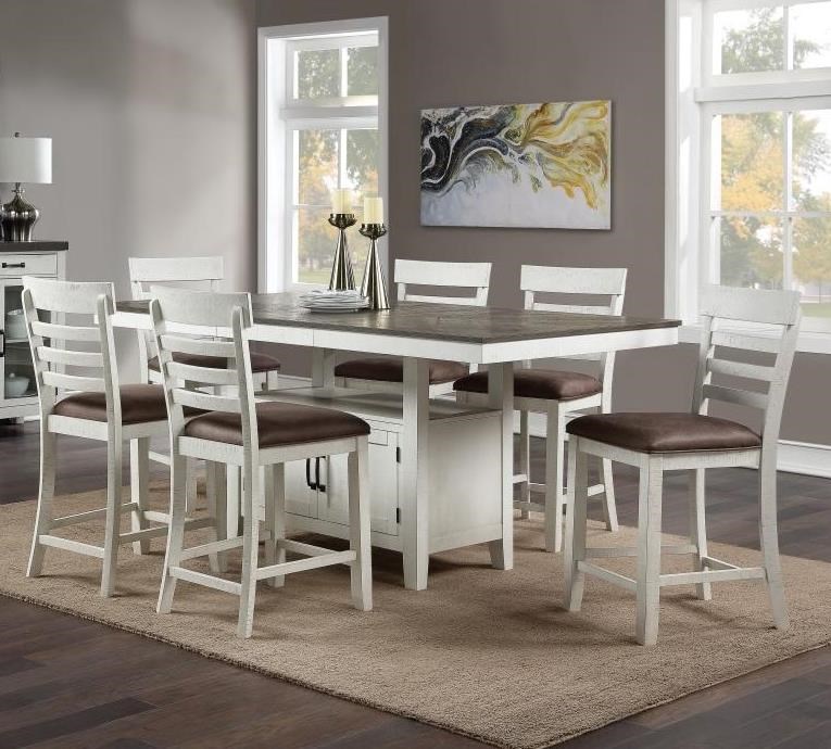 Standard Furniture Kirkland 7 Piece Counter Height Dining Table Set Wayside Furniture Pub Table And Stool Sets