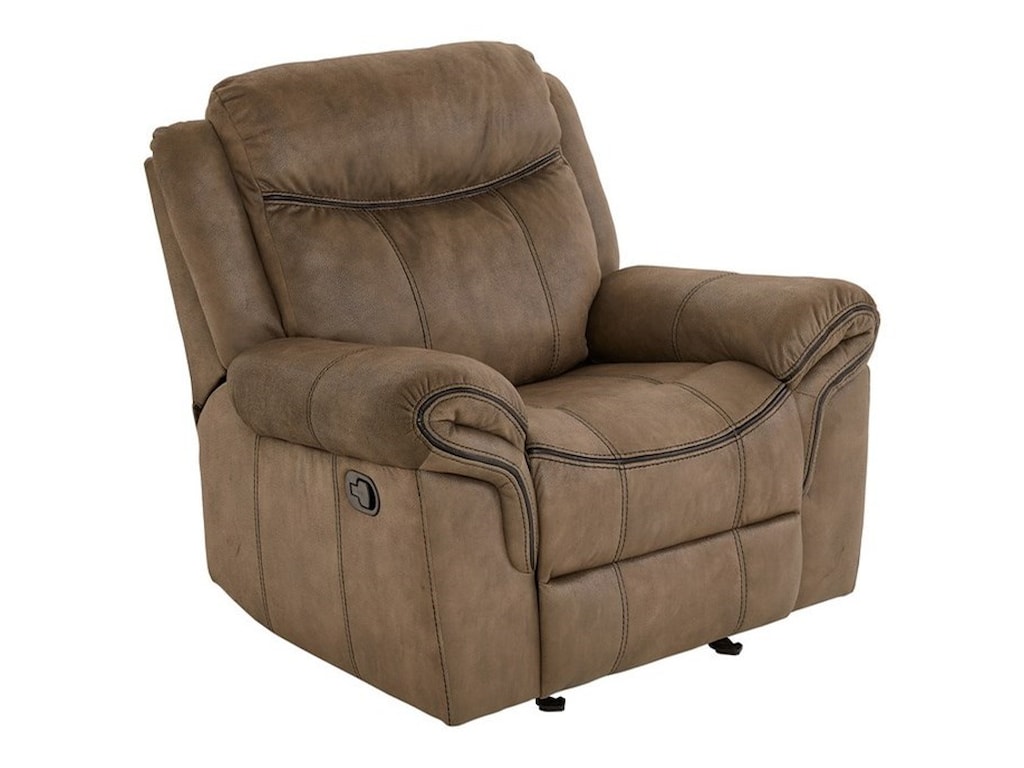 Standard Furniture Knoxville 4220981 Casual Manual Glider Recliner Knoxville Casual Manual Glider Recliner With No Gap Chaise Cushion By Standard Furniture