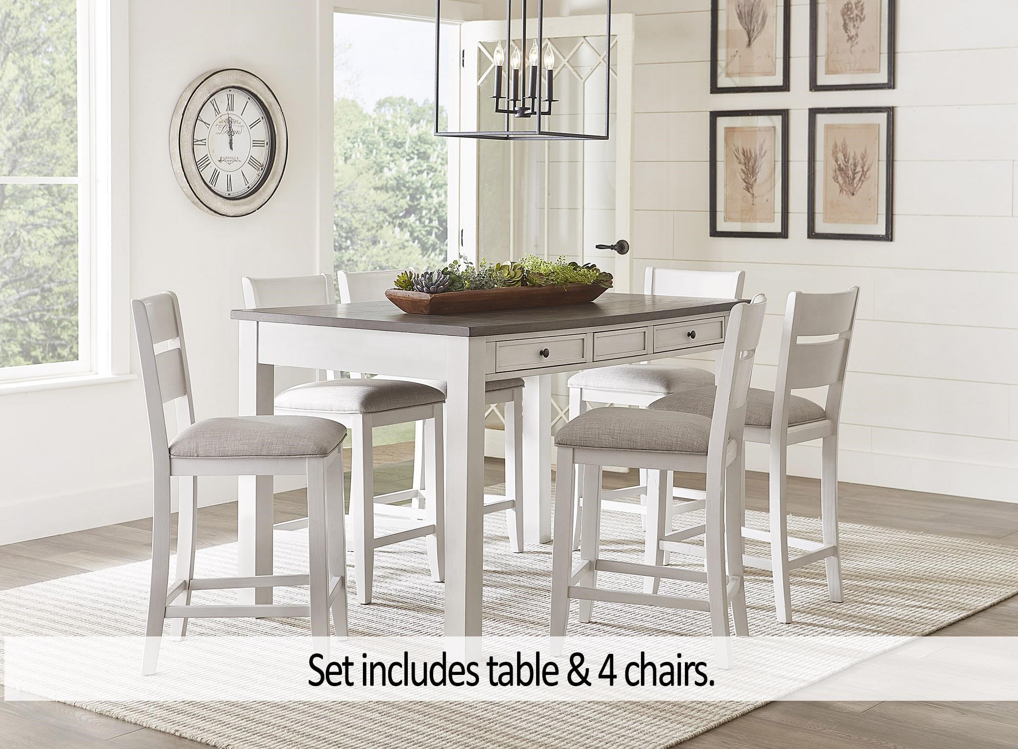 Kyle Casual 5 Piece Counter Height Dining Set Ruby Gordon Home Pub Table And Stool Sets