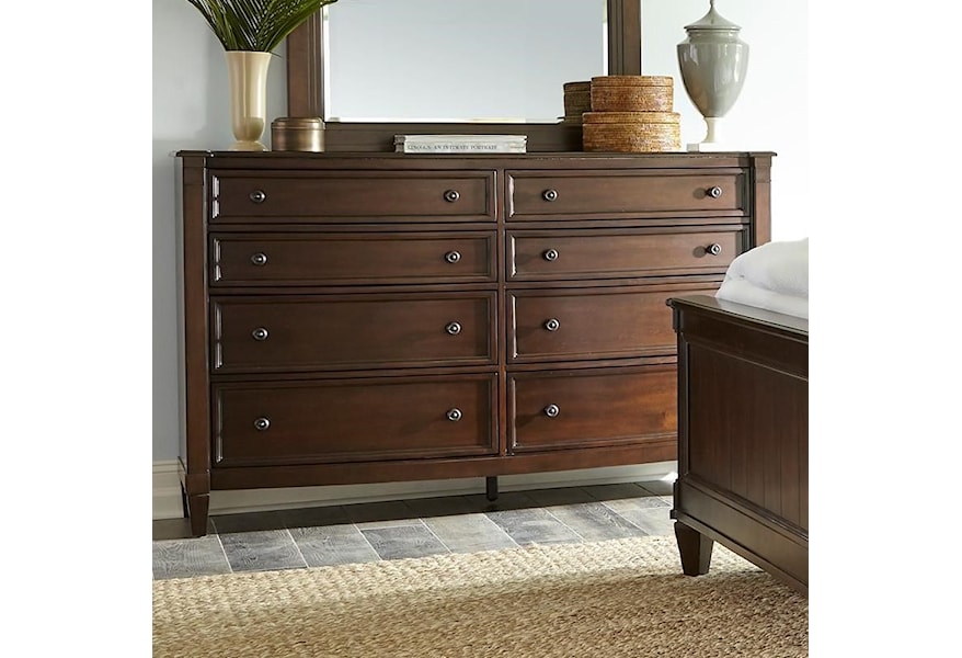 Standard Furniture Mallory Brown 87059 Transitional Dresser With 8