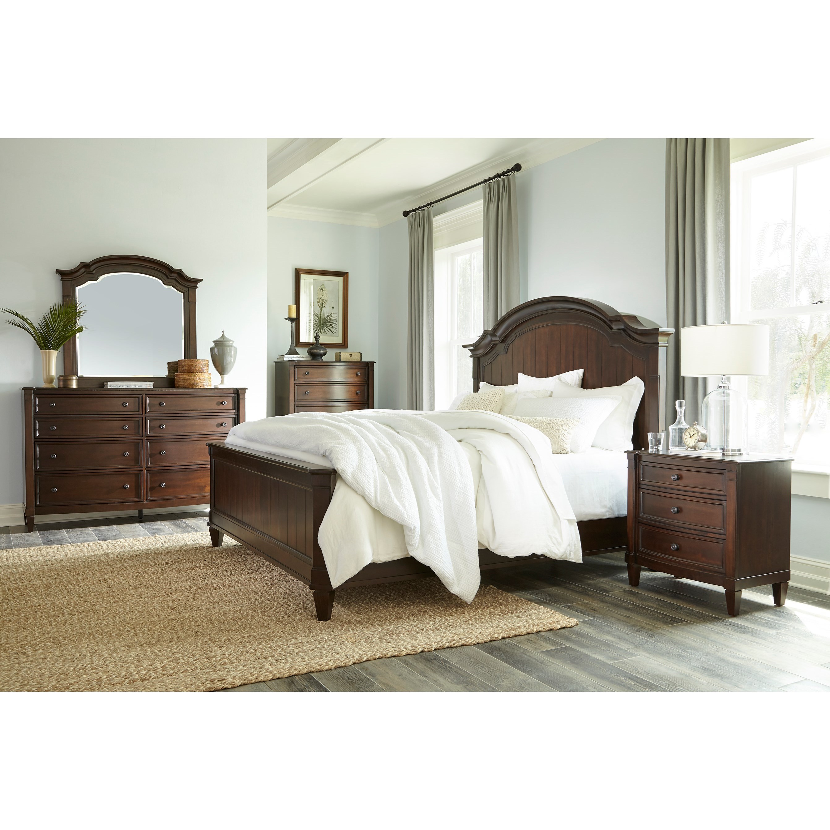 Standard Furniture Mallory Brown 87059 Transitional Dresser With 8
