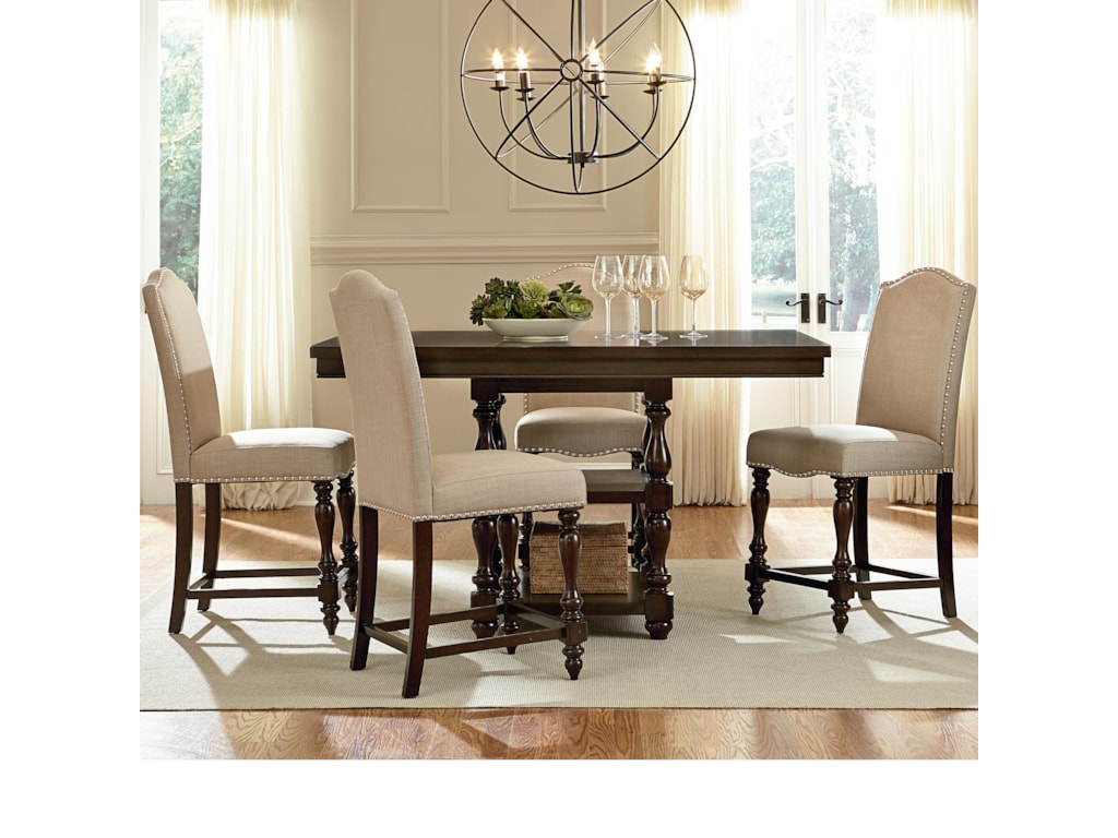 Standard Furniture McGregor Counter Height Table with 2 Shelves and ... Standard Furniture McGregor Counter Height Table with 2 Shelves and ...