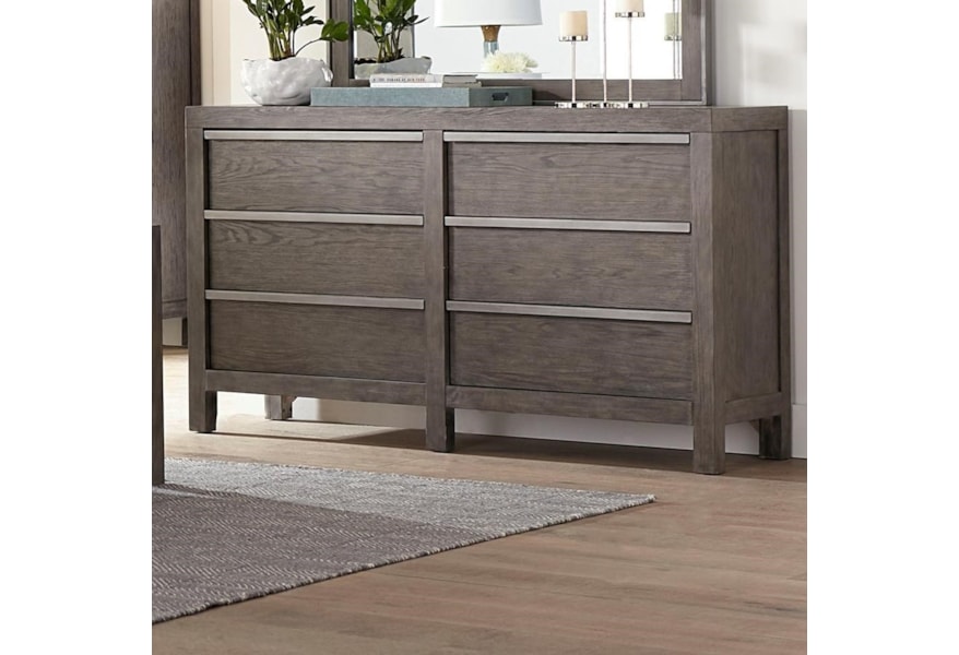 Standard Furniture Melbourne Heights Contemporary Dresser With 6 Standard Furniture Melbourne Heights