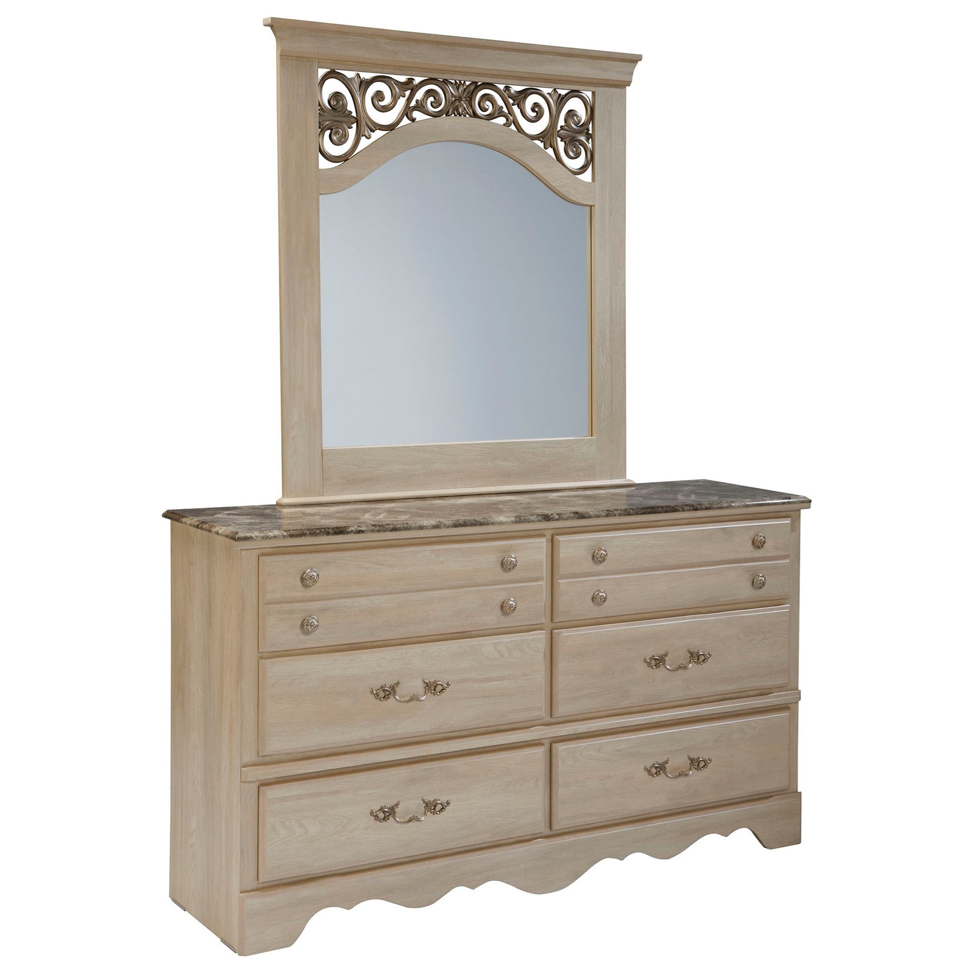Standard Furniture Montecito Traditional Six Drawer Dresser With