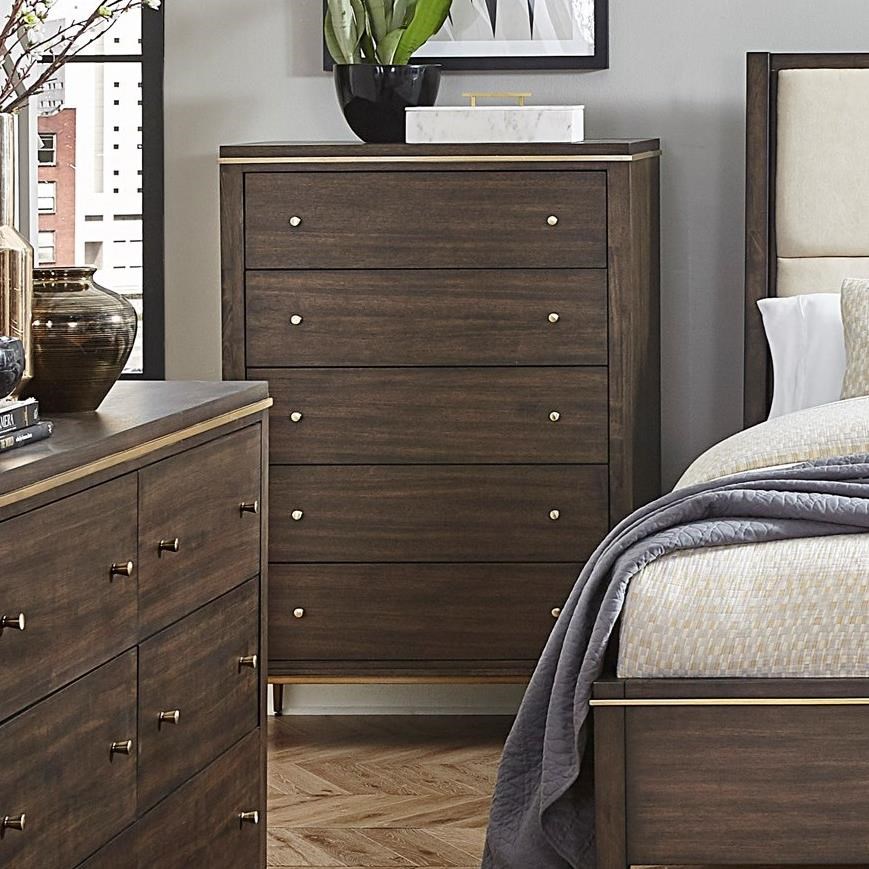 Standard Furniture Nathan Contemporary 5 Drawer Chest Pedigo