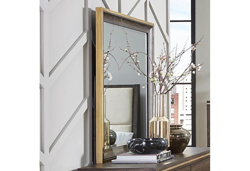 Standard Furniture Nathan Contemporary Metal Dresser Mirror