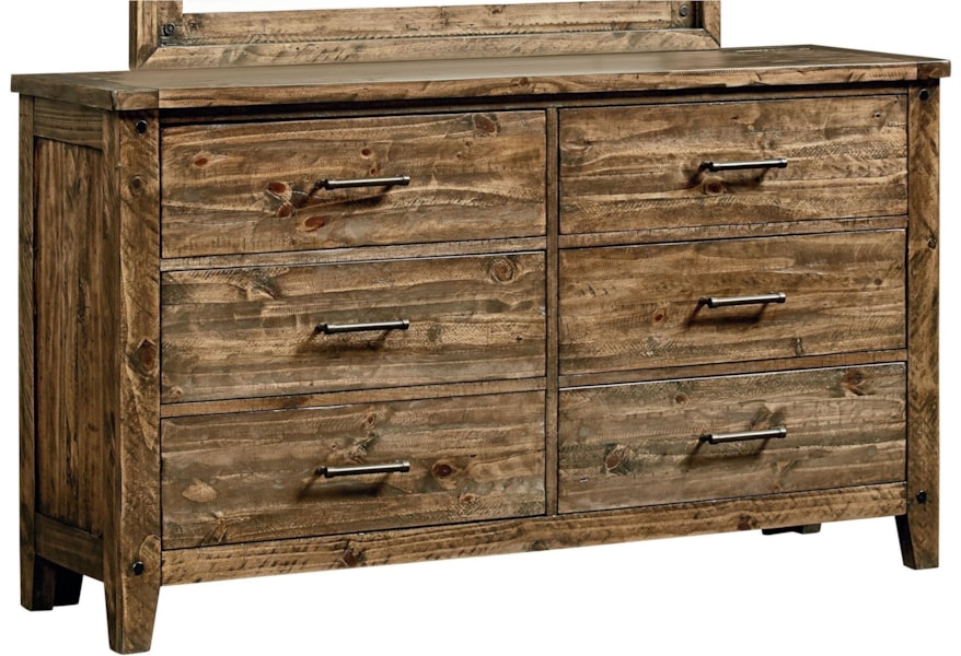 Standard Furniture Nelson 92509 Rustic Six Drawer Dresser Zak S