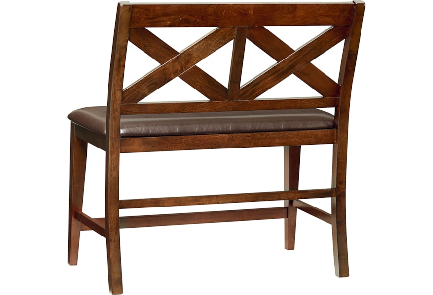Standard Furniture Omaha Brown Counter Height Dining Bench With