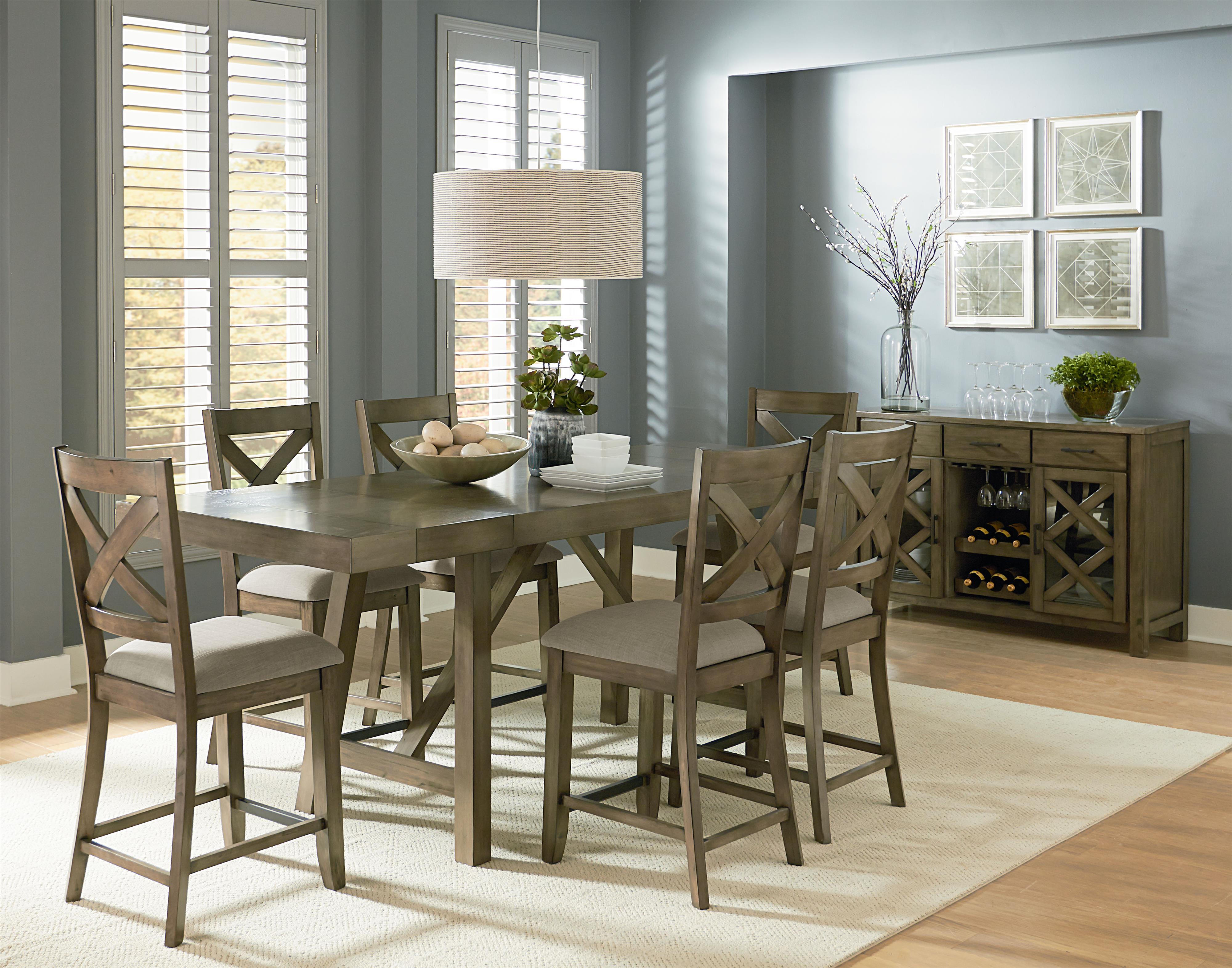 Standard Furniture Omaha Grey Formal Dining Room Group Esprit