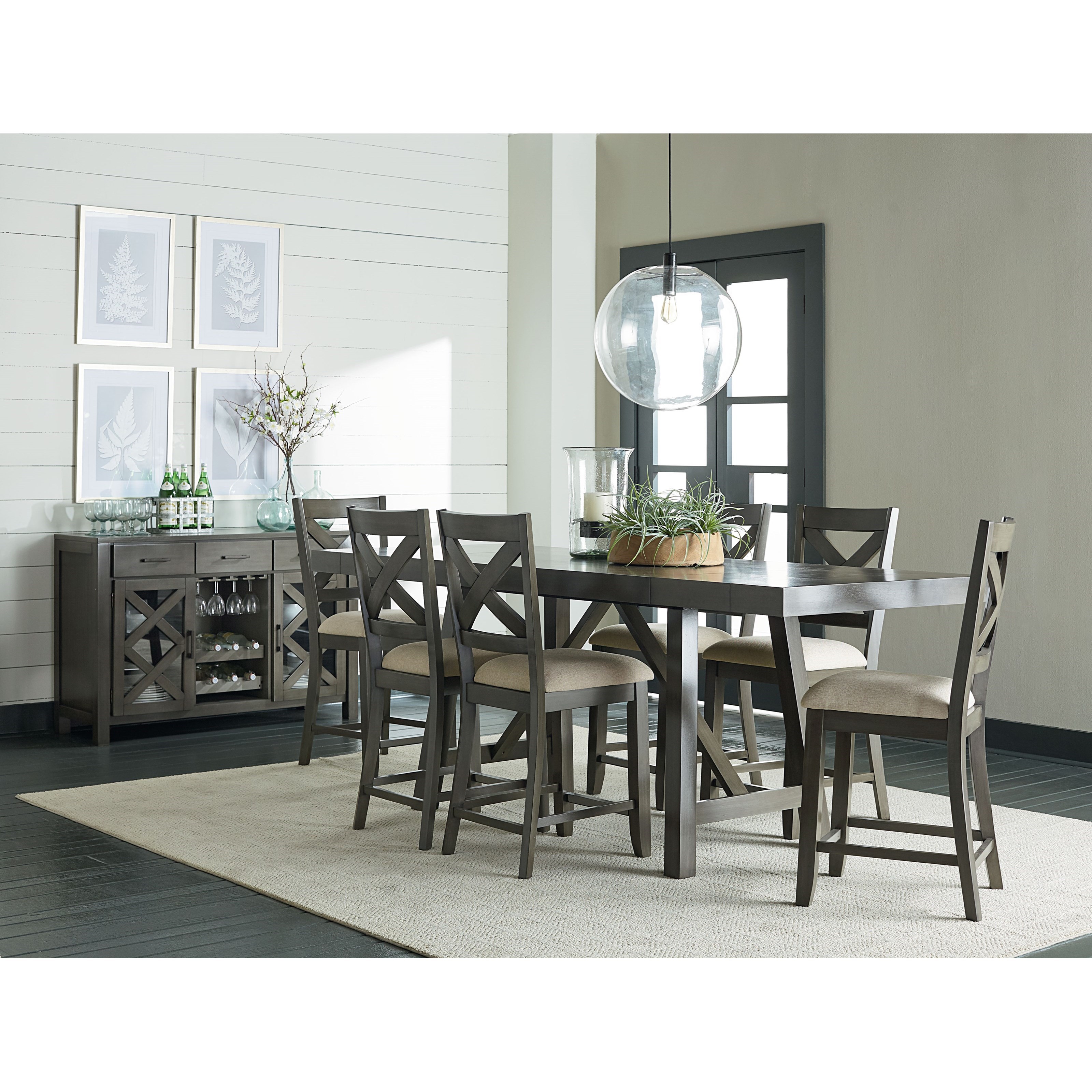 Standard Furniture Omaha Grey Counter Height Dining Room Table