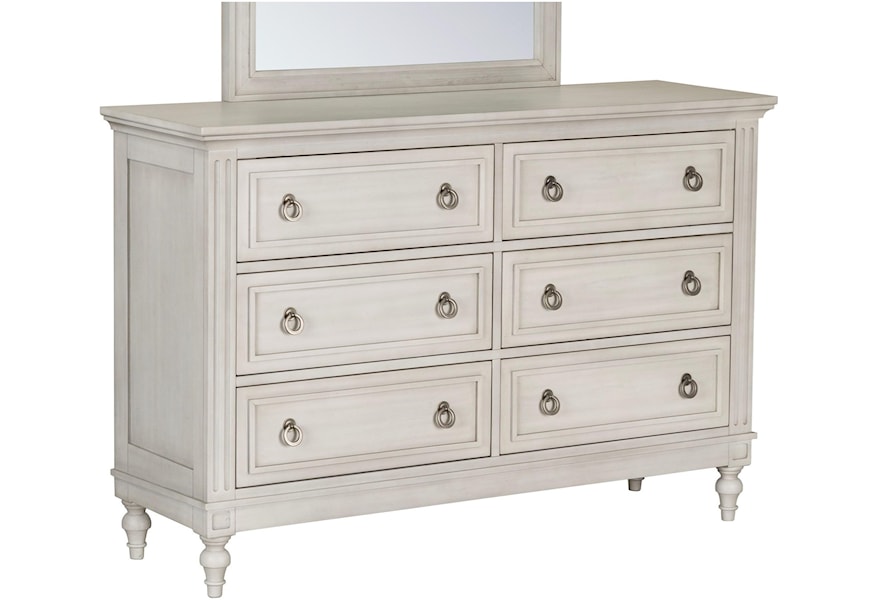 Standard Furniture Sarah 86059 Traditional Six Drawer Dresser