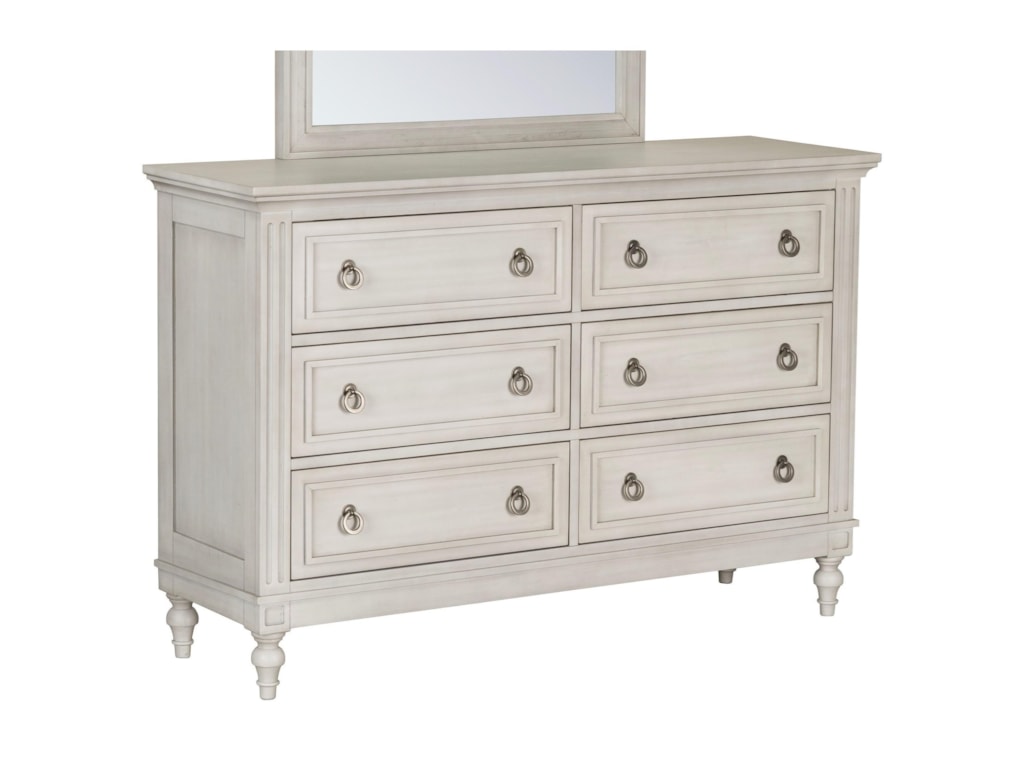Standard Furniture Sarah 86059 Traditional Six Drawer Dresser
