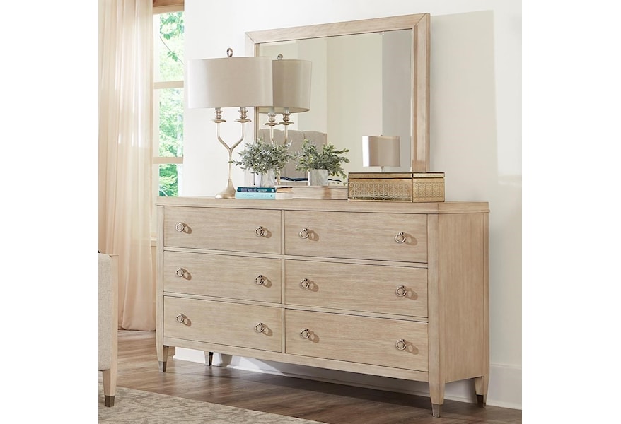 Standard Furniture Sausalito Transitional 6 Drawer Dresser And