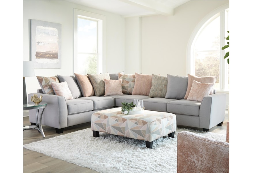 Standard Furniture Shea Contemporary 5 Seat Sectional Sofa With 12 Shea Contemporary 5 Seat Sectional Sofa