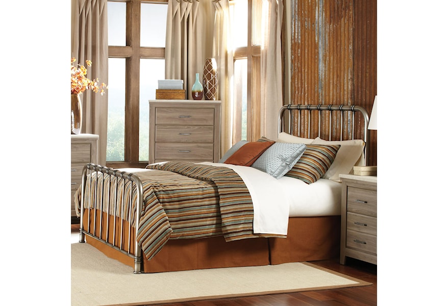 Standard Furniture Stonehill Casual King Metal Bed Wilcox