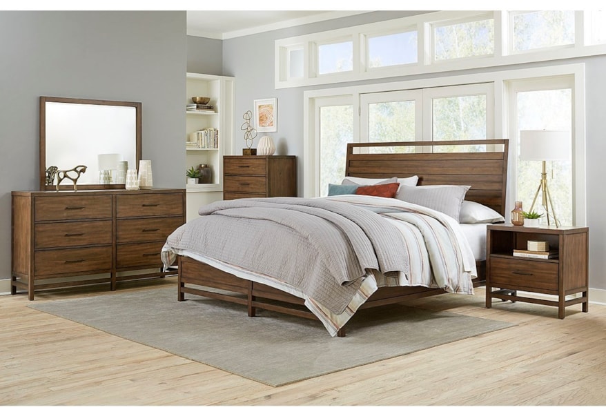 Standard Furniture Thomas Contemporary Queen Panel Bed Pedigo Thomas Contemporary Queen Panel Bed