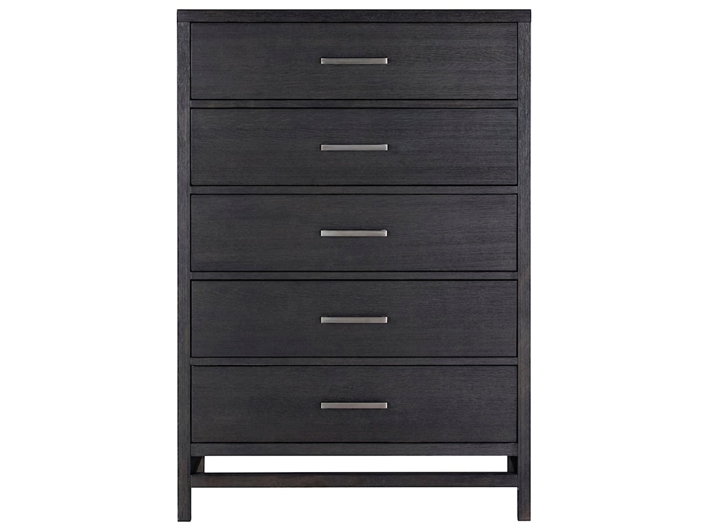 Standard Furniture Thomas Black Contemporary Chest With 5 Drawers