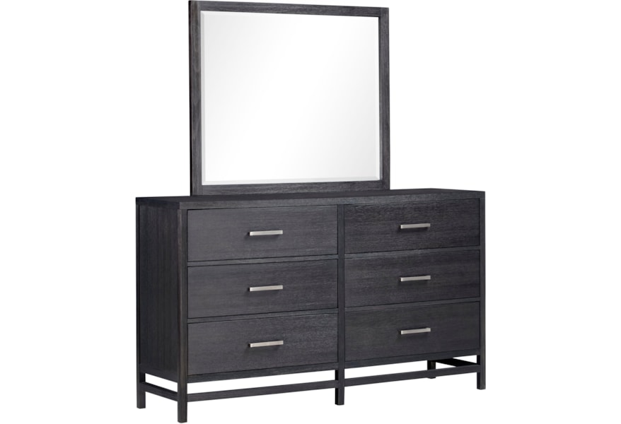 Standard Furniture Thomas Black Contemporary Dresser And Mirror