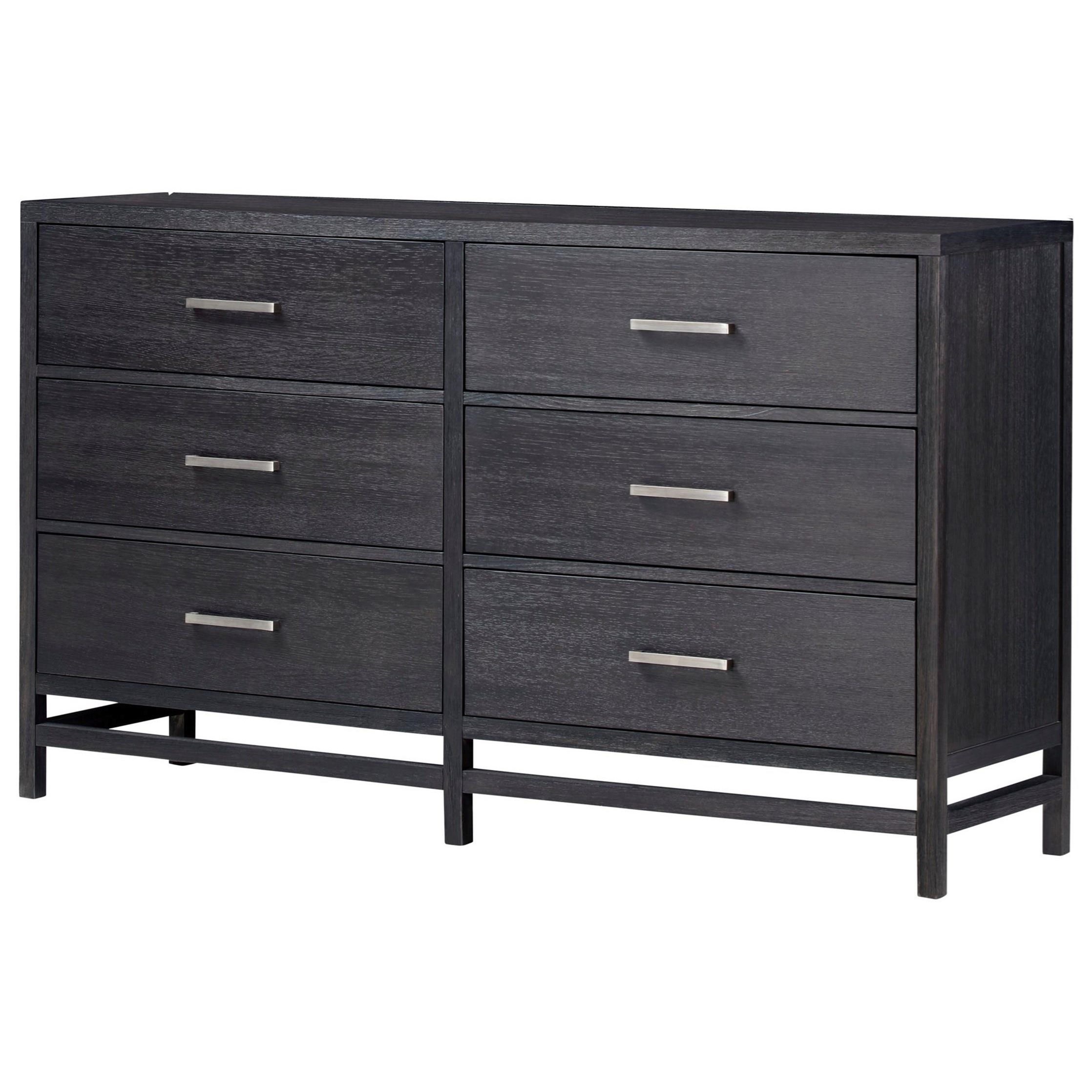 Standard Furniture Thomas Black 86109 Contemporary Dresser With 6