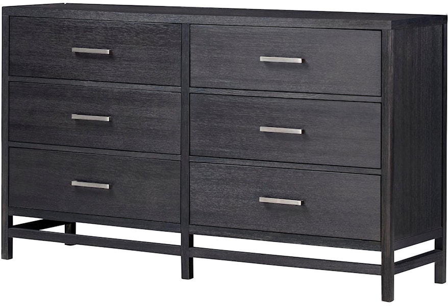 Standard Furniture Thomas Black 86109 Contemporary Dresser With 6