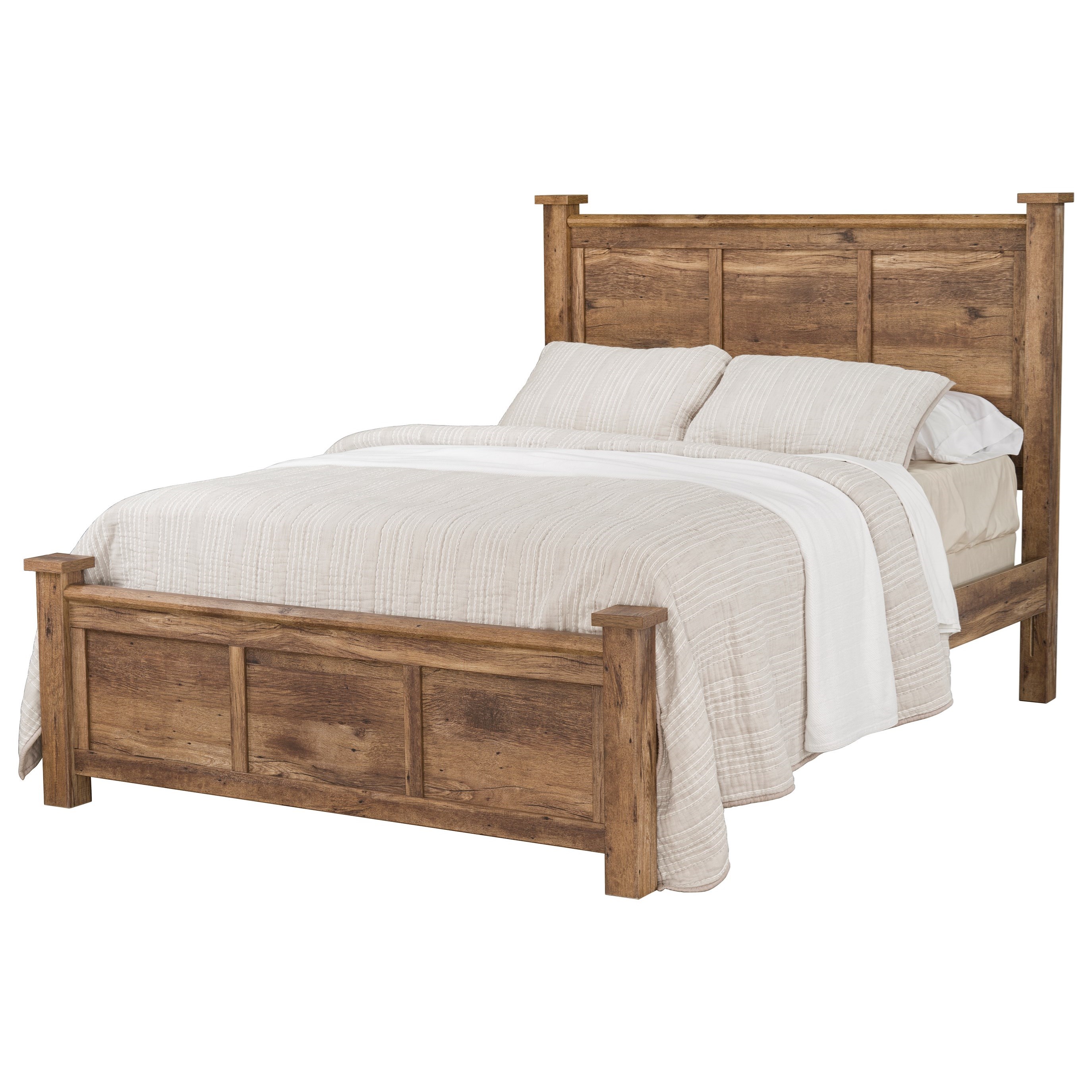 Standard Furniture Tucson Rustic Queen Panel Bed With 3 Panel