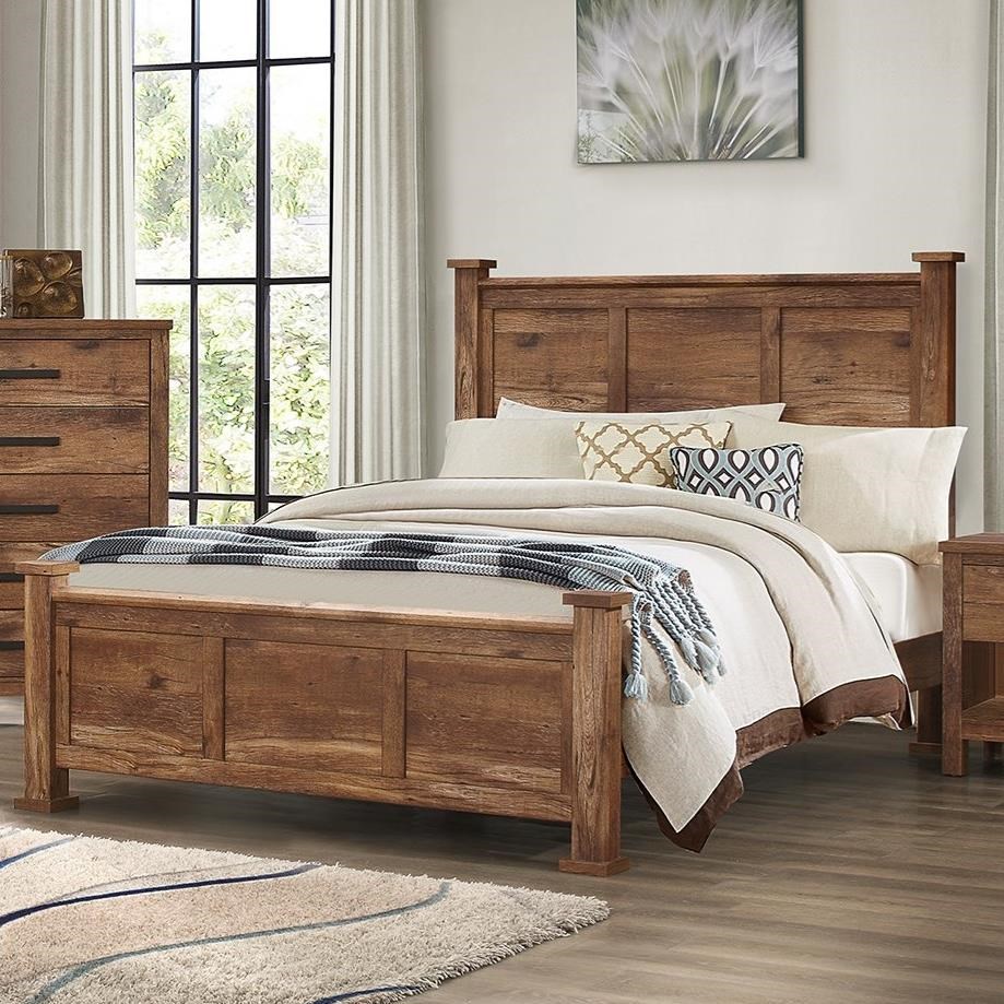 Standard Furniture Tucson Rustic Queen Panel Bed With 3 Panel