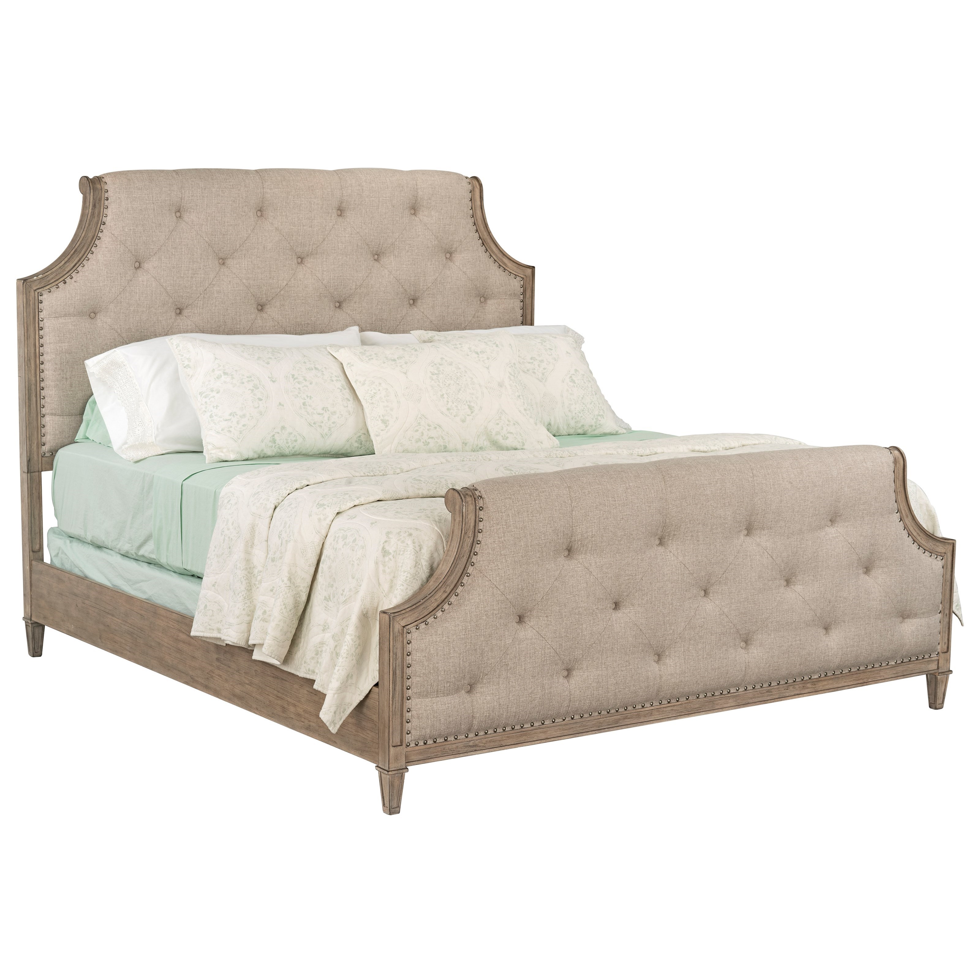 Standard Furniture Tuscany Transitional Upholstered Queen Bed With Button Tufting And Nailhead Trim Royal Furniture Upholstered Beds