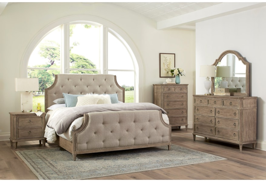 Standard Furniture Tuscany Transitional Dresser And Mirror Combination With 9 Drawers Adcock Furniture Dresser Mirror Sets