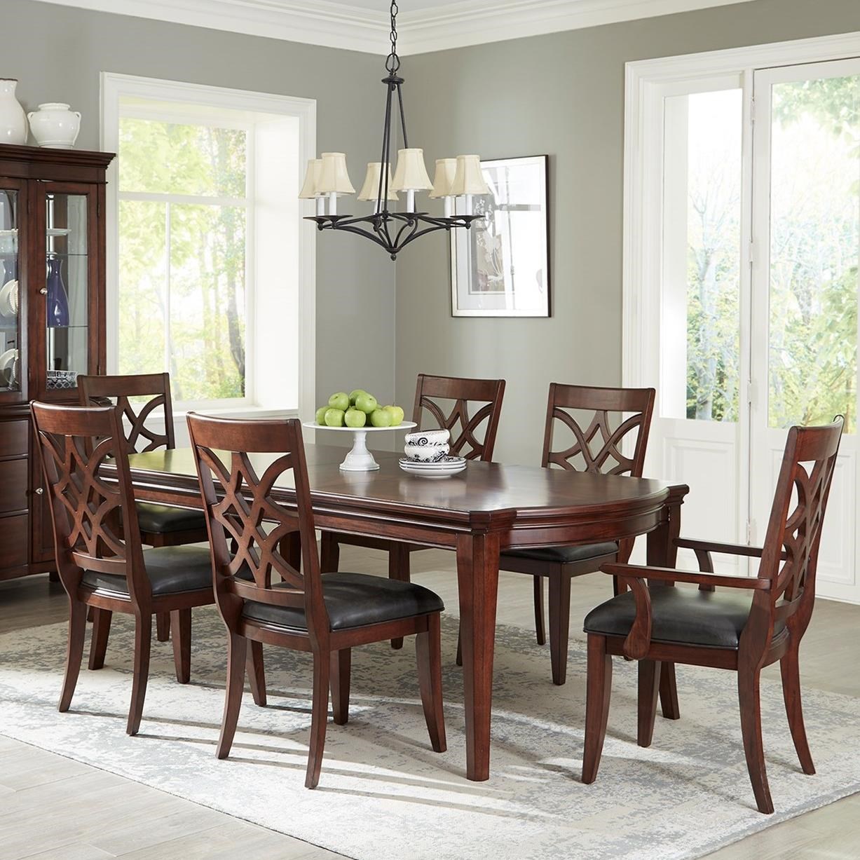 Standard Furniture Wellsville Traditional 7 Piece Dining Table And