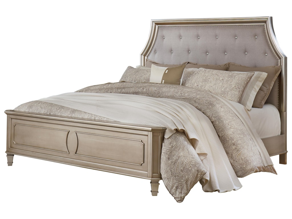 Standard Furniture Windsor Silver Upholstered Queen Bed With Cove - Bed Shown May Not Represent Size Indicated standard furniture windsor silver upholstered queen bed with cove - bed shown may not represent size indicated