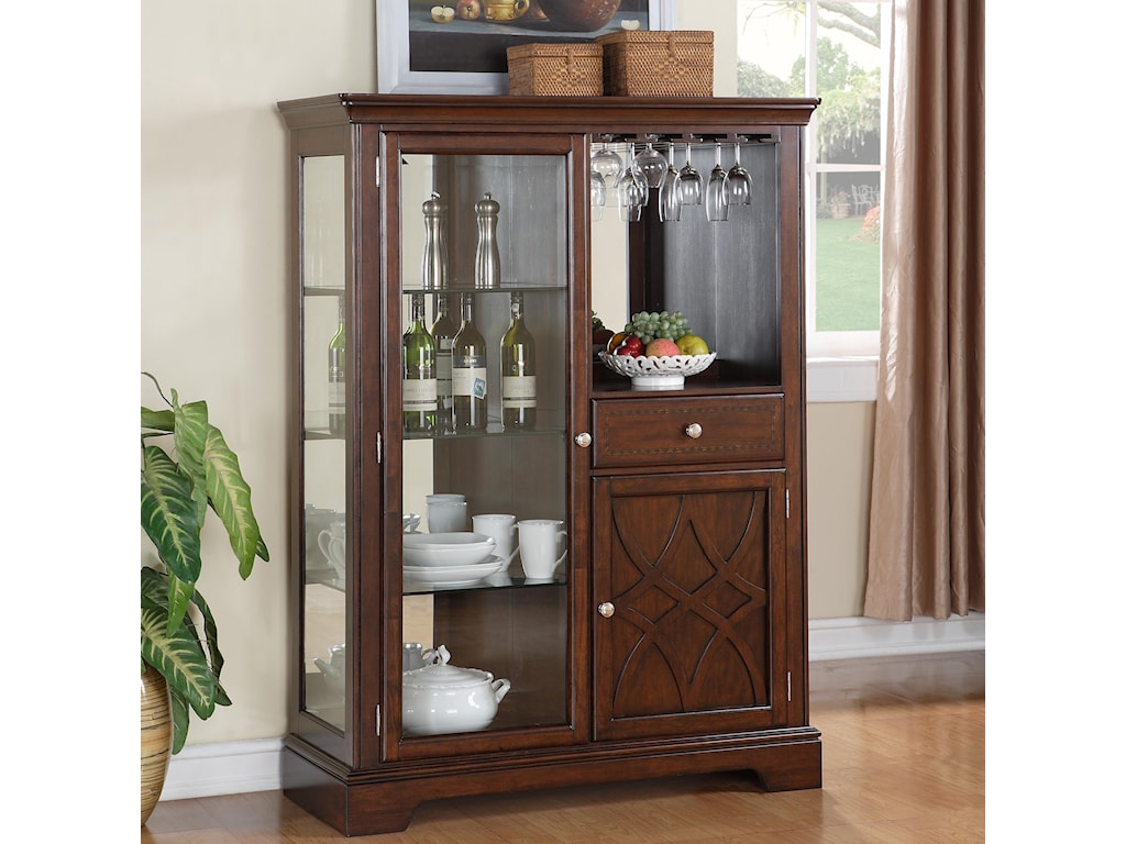 Standard Furniture Woodmont 2 Door Display Curio Cabinet With 1