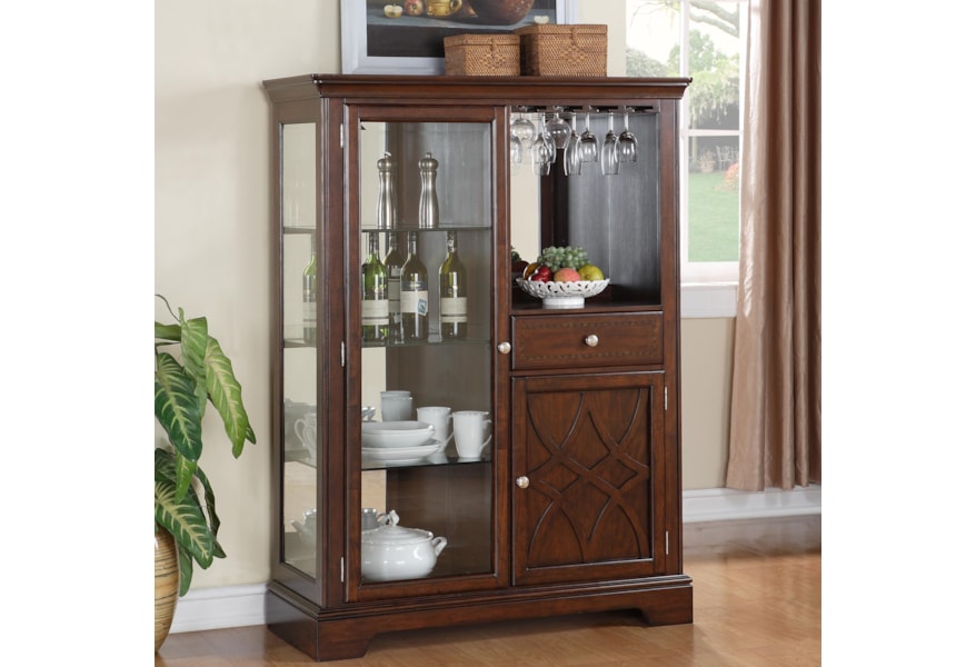 Standard Furniture Woodmont 2 Door Display Curio Cabinet With 1