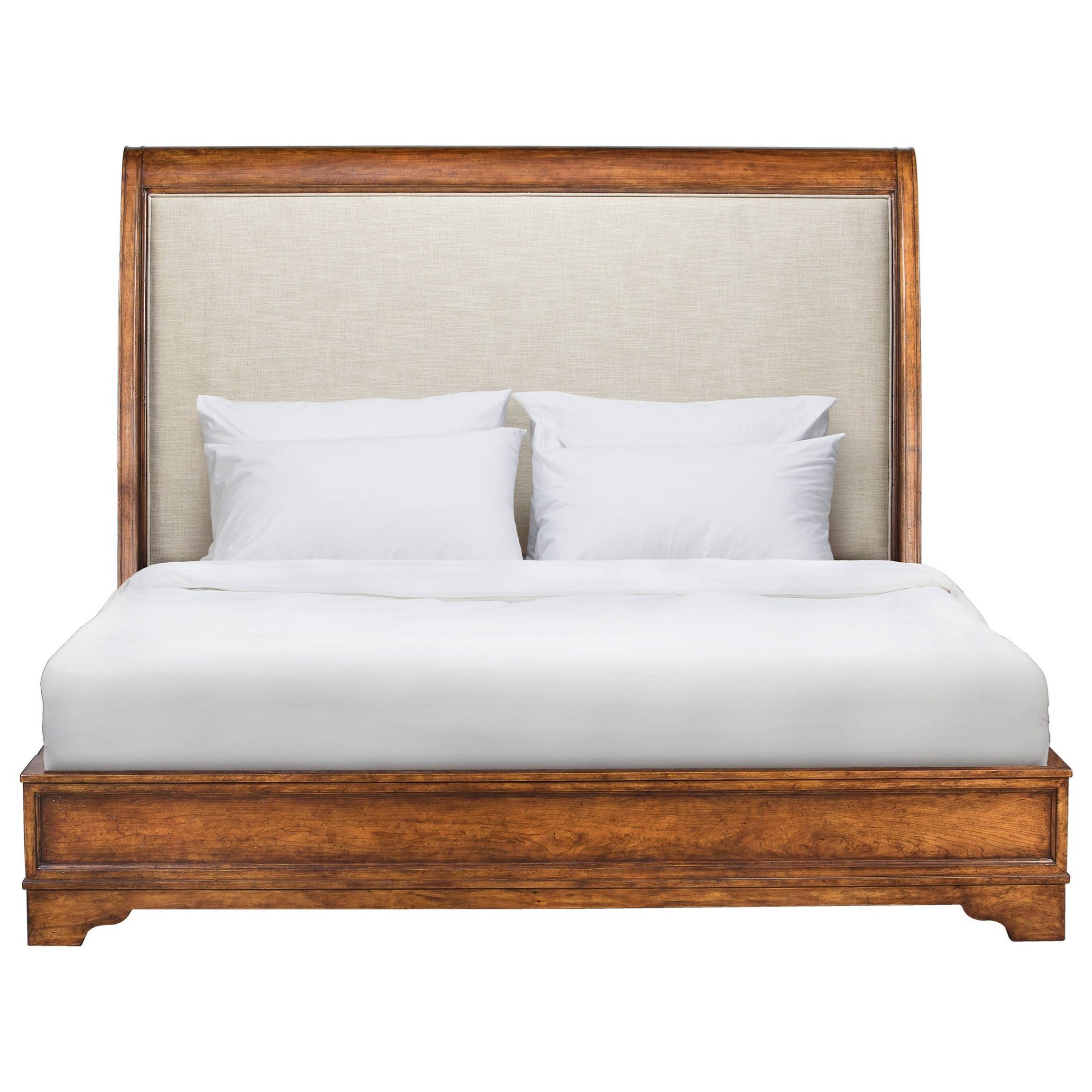 Stanley Furniture Louis Philippe 058 43 42 Queen Upholstered Peninsula Sleigh Bed Dunk Bright Furniture Sleigh Beds