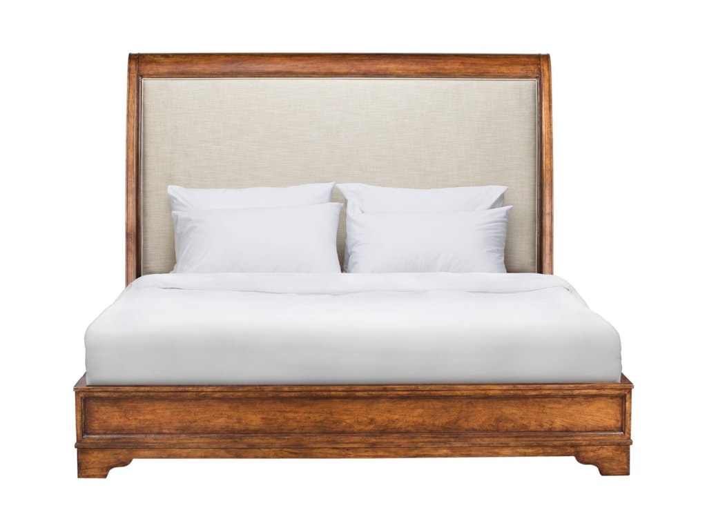 Stanley Furniture Louis Philippe Queen Upholstered Peninsula Sleigh Bed Find Your Furniture Sleigh Beds