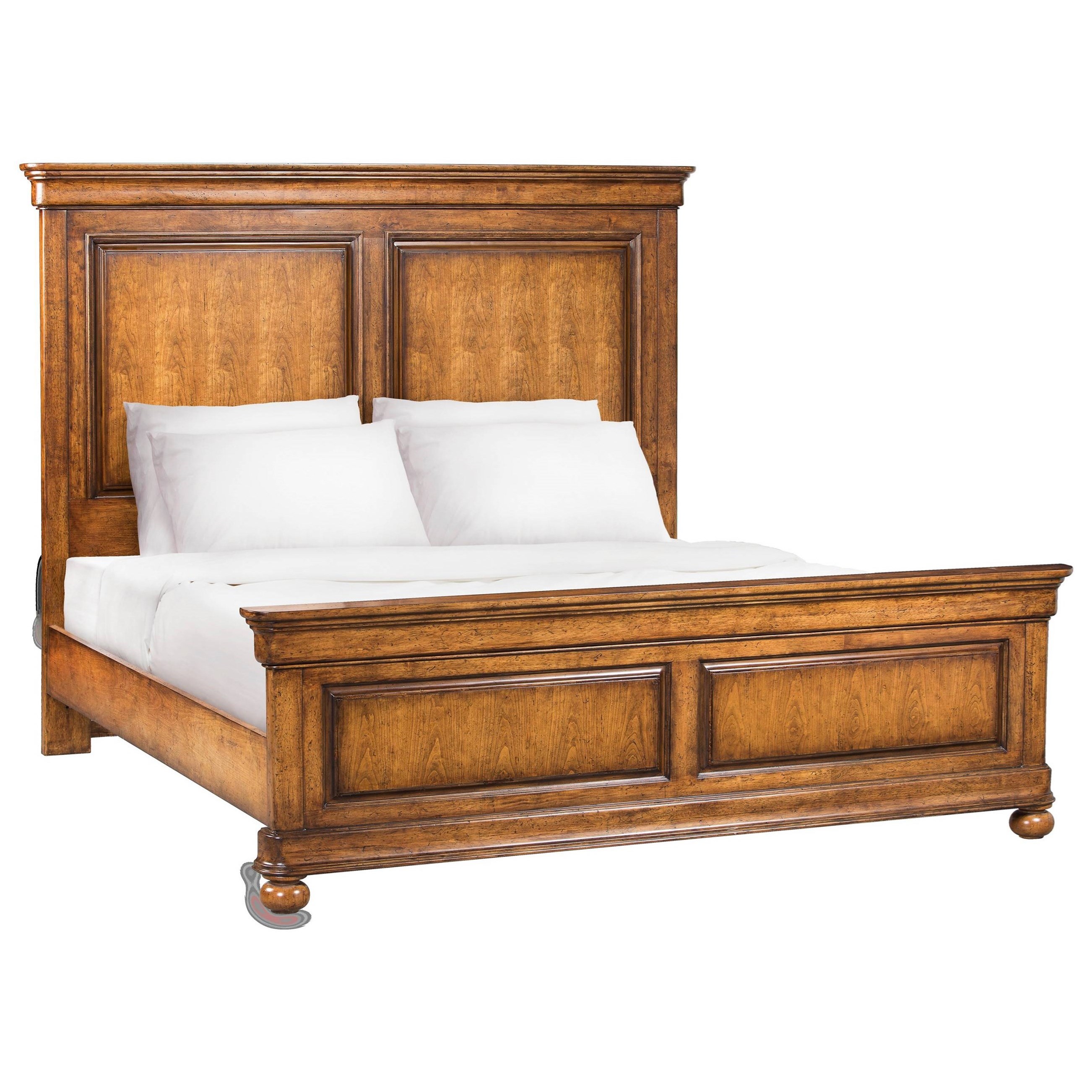 Stanley Furniture Louis Philippe Cal King Panel Bed W Headboard Footboard Sprintz Furniture Panel Beds