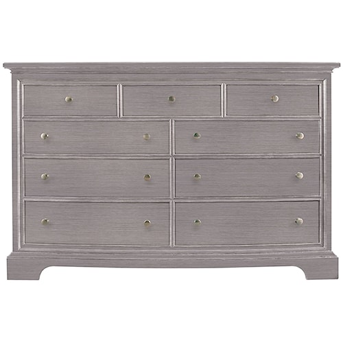 Stanley Furniture Transitional Nine Drawer Dresser With Wood Veneer Stanley Furniture Transitional Nine Drawer Dresser With Wood Veneer