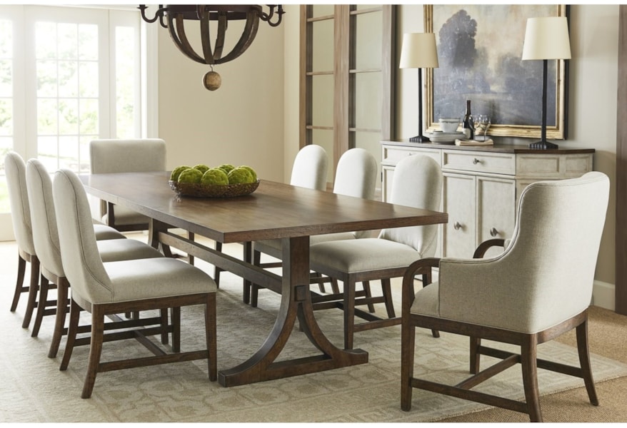 Stanley Furniture Hillside Transitional 9 Piece Dining Set Dunk