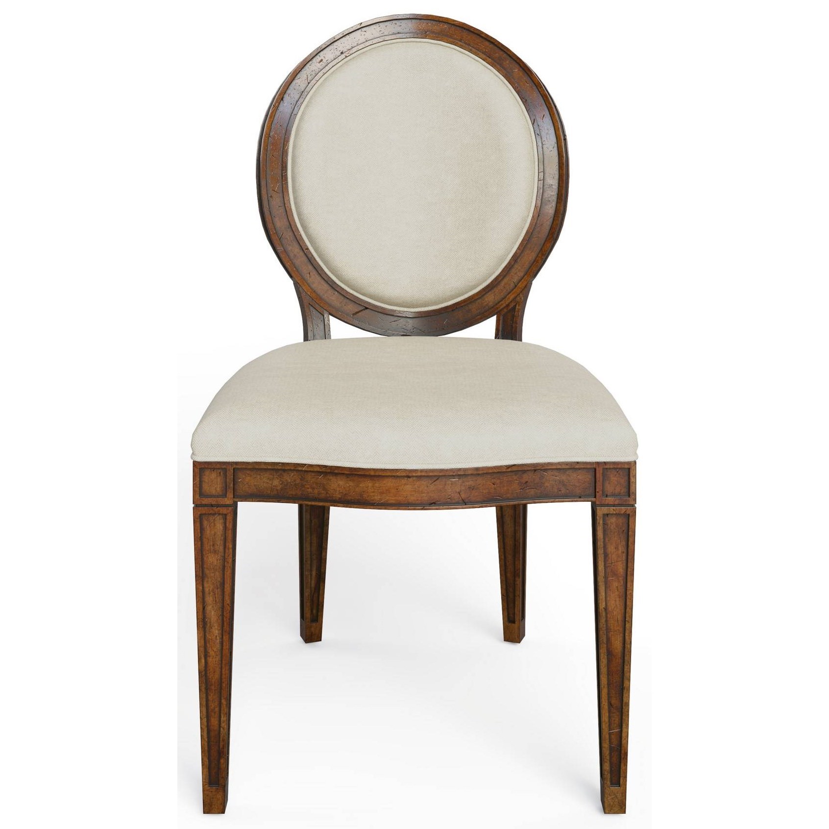 Stanley Furniture Hillside Transitional Oval Back Dining Side Chair With Stain Resistant Fabric Sprintz Furniture Dining Side Chairs,Cartoons Landscape