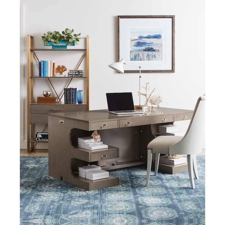 Stanley Furniture Latitude Writing Desk With Shelves On Back Jacksonville Furniture Mart Double Pedestal Desks