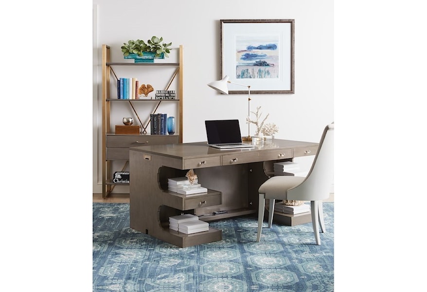 Stanley Furniture Latitude Writing Desk With Shelves On Back