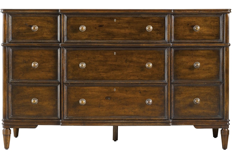 Stanley Furniture Vintage Antiqued Dresser Mirror Set Dunk