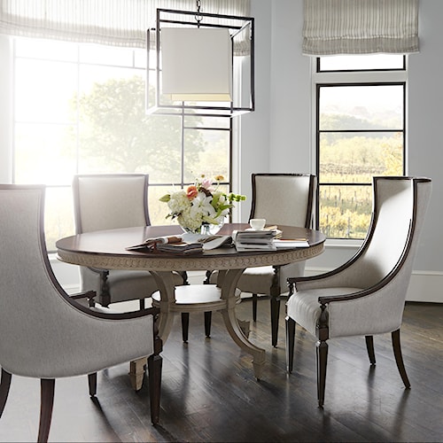 stanley furniture villa couture 5-piece ana round table set with stanley furniture villa couture 5-piece ana round table set with