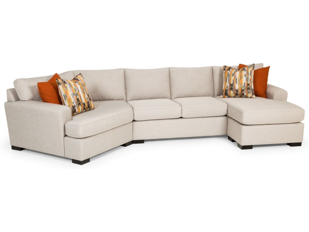 Stanton 390 Contemporary Sectional Gel Sleeper Sofa With Stanton 390 Contemporary Sectional Gel Sleeper Sofa With