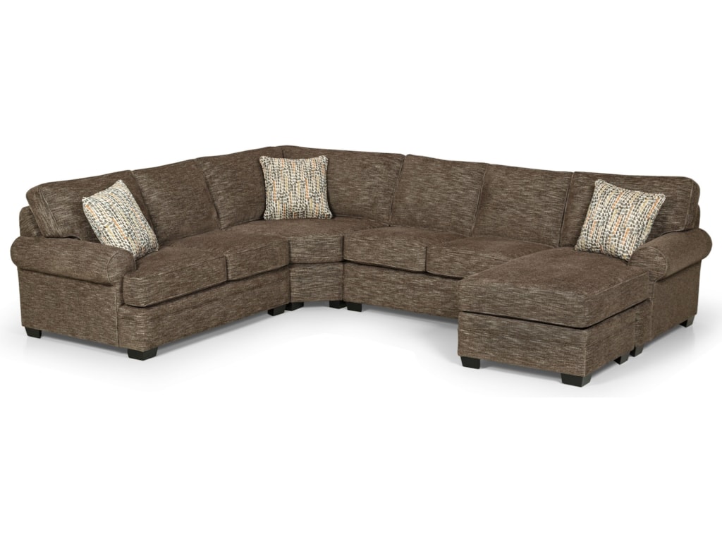 Stanton 422 Casual 5 Seat Sectional Sofa With Raf Chaise Lounge Stanton 4225 Seat Sectional Sofa